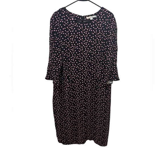 Boden Polka Dot Bell Sleeve Dress Size 18 Long - Picture 1 of 5